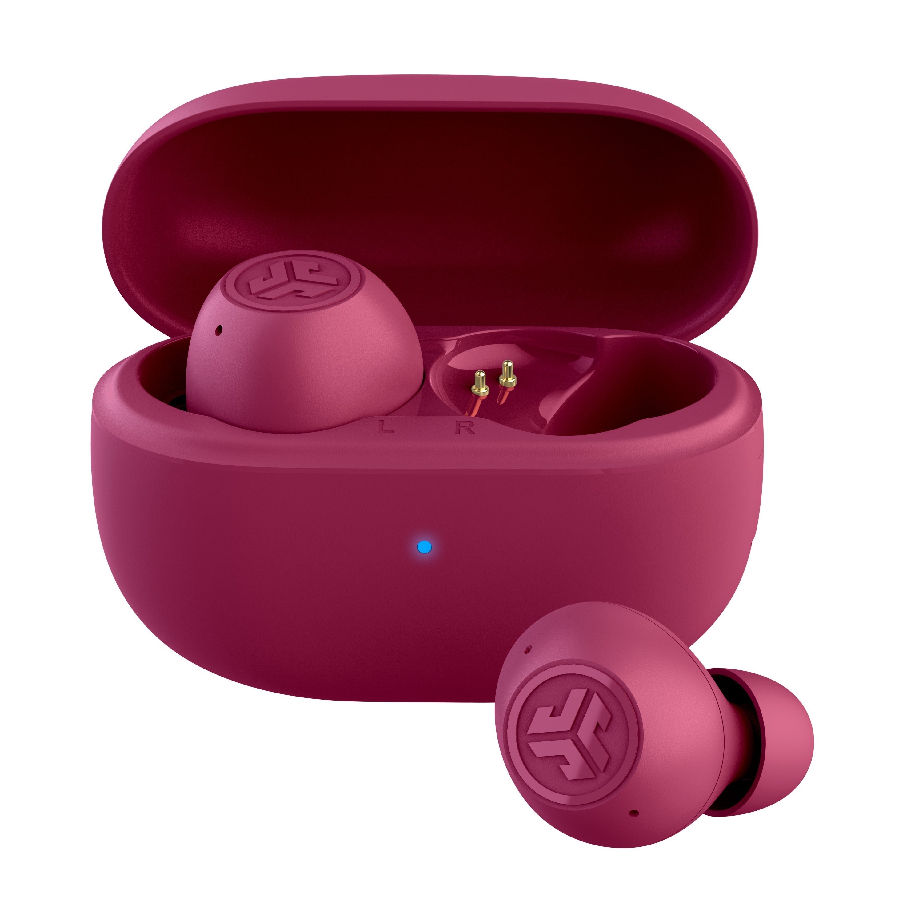 Go Pop ANC True Wireless Earbuds Transparent Teal - Fuchsia