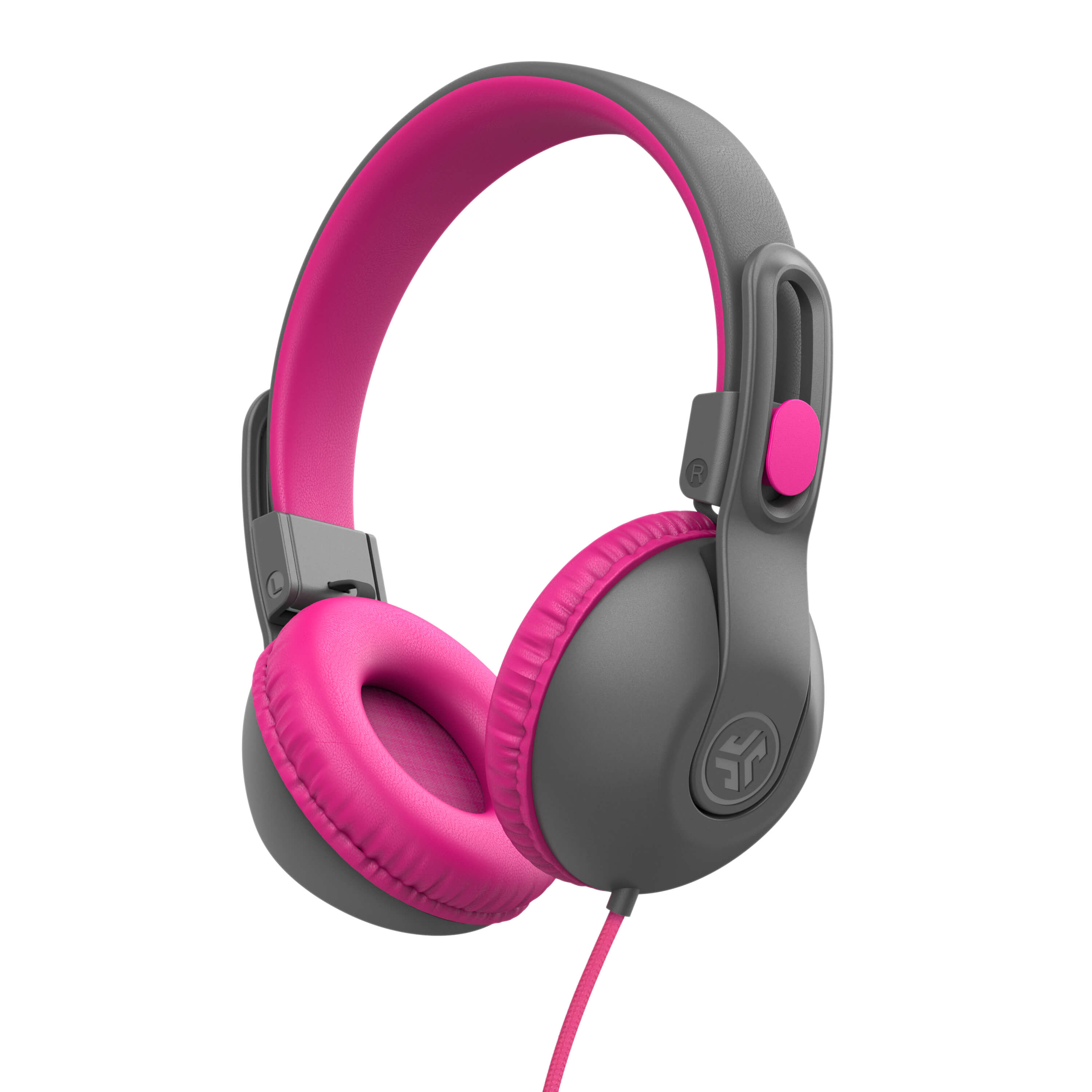 JBuddies Studio 2 On-Ear Kids Wired Headphones Blue/Gray - Gray/Pink