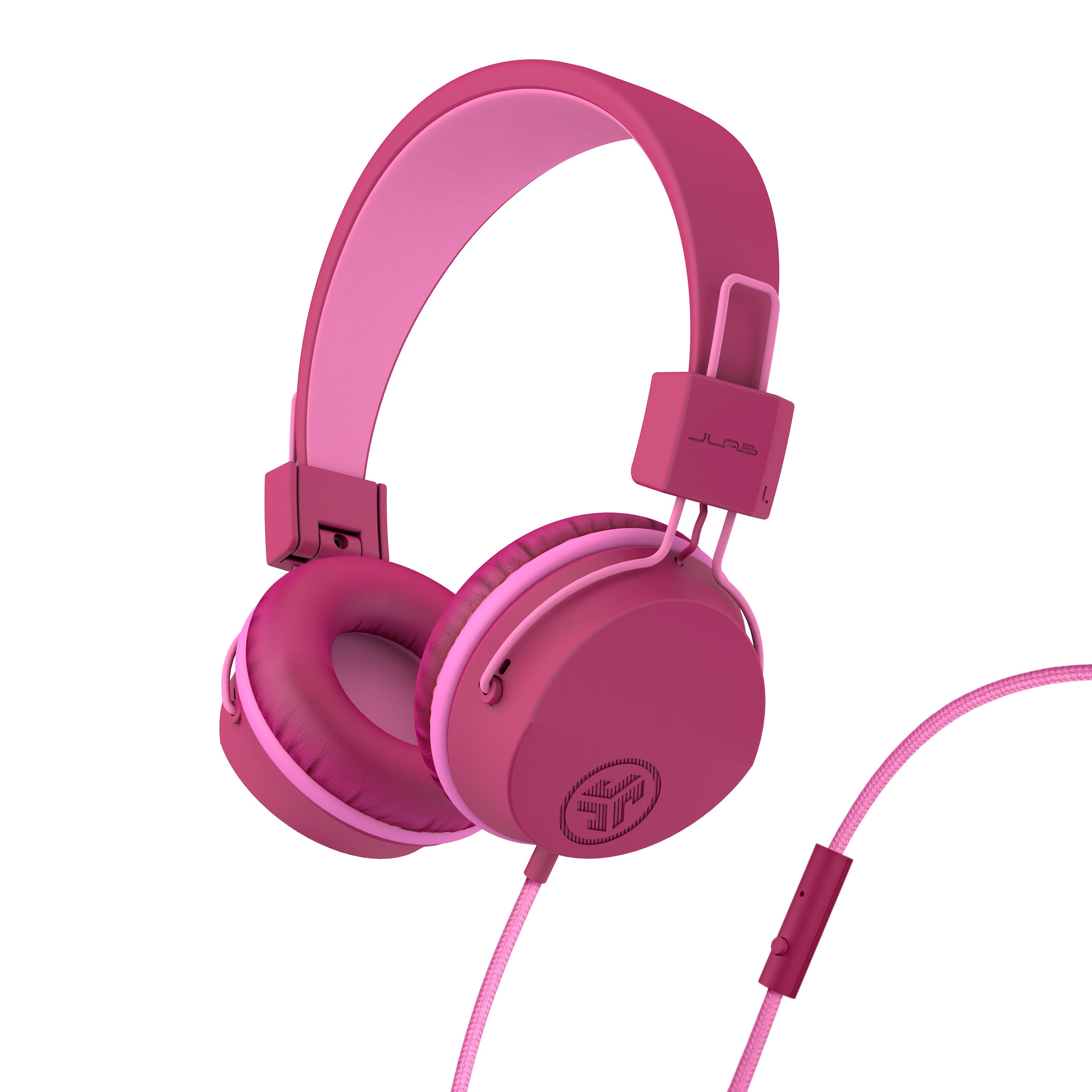 JBuddies Studio On-Ear Kids Wired Headphones Graphite/Violet - Dark Pink