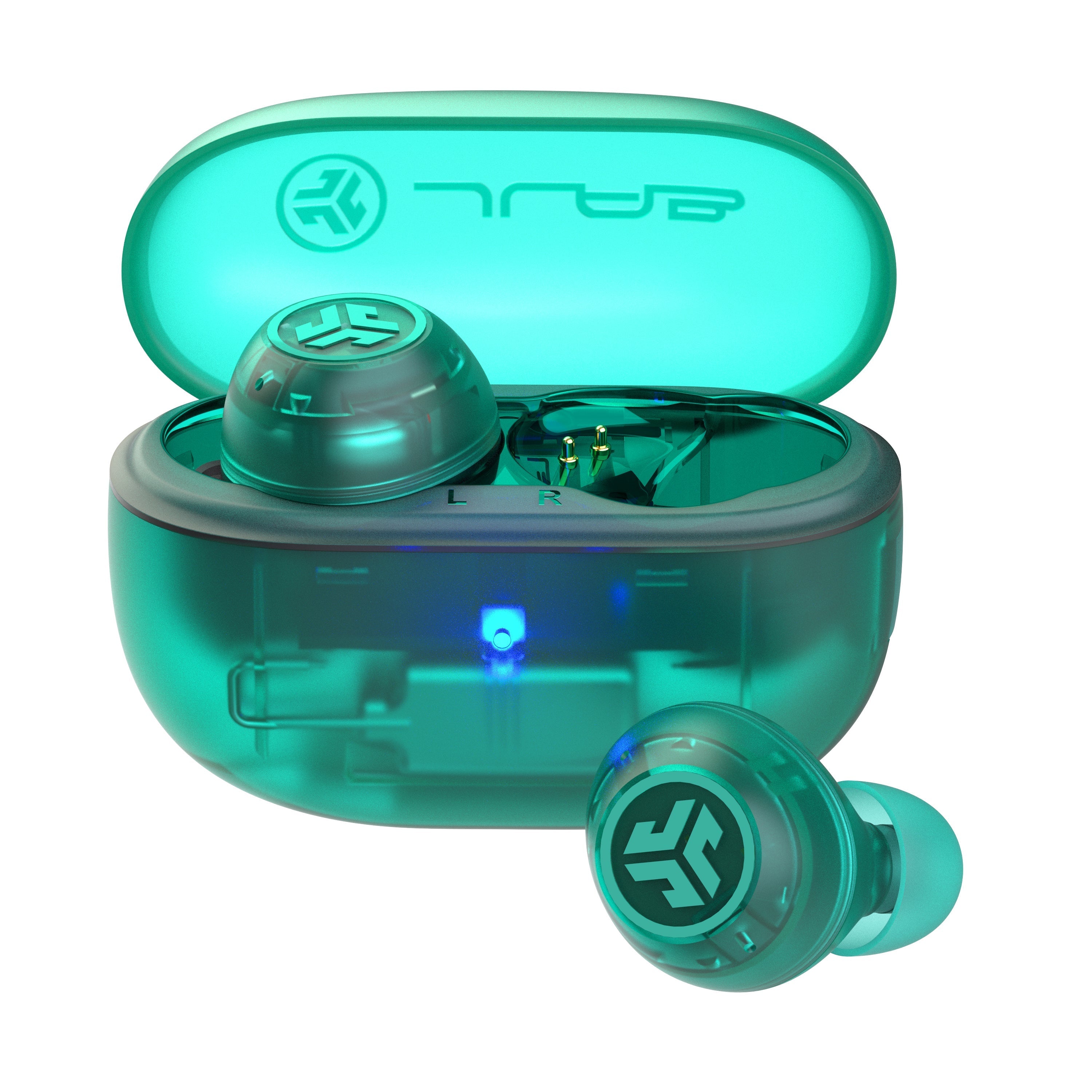 Go Pop ANC True Wireless Earbuds Transparent Purple - Transparent Teal
