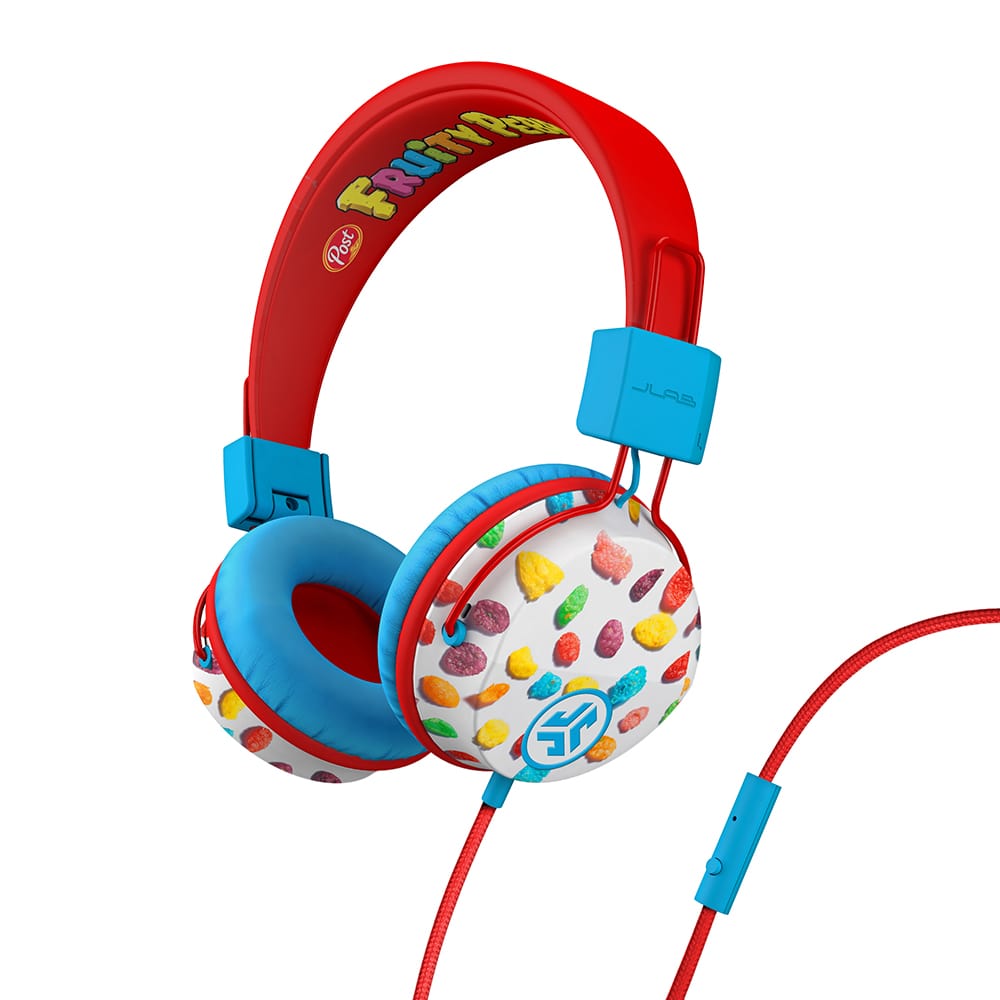 JBuddies Studio On-Ear Kids Wired Headphones Blue/Green - Fruity Pebbles