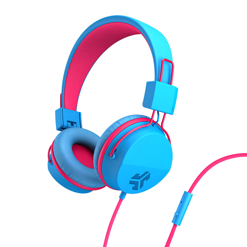 JBuddies Studio On-Ear Kids Wired Headphones Dark Pink - Blue/Pink