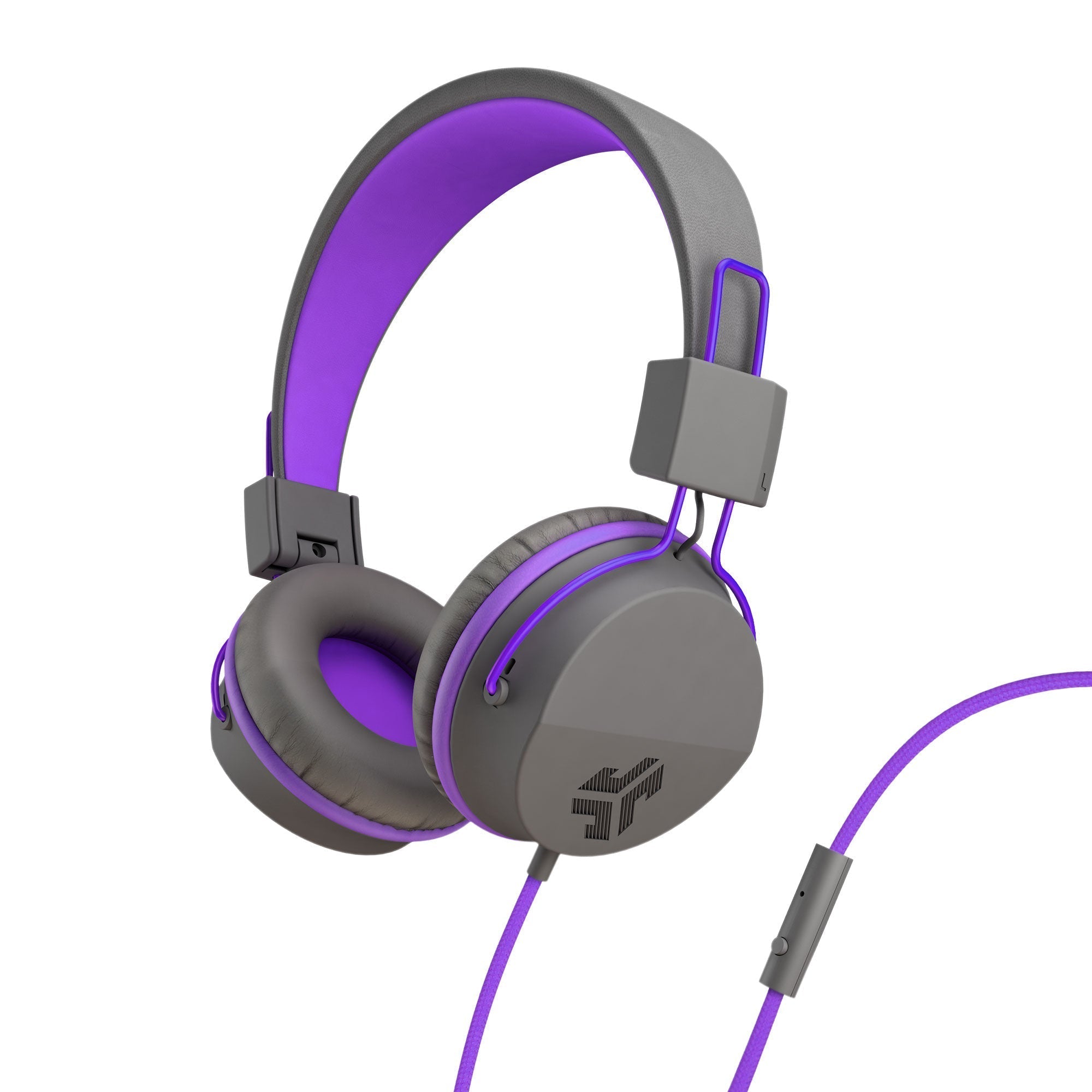 JBuddies Studio On-Ear Kids Wired Headphones Pink/Gray - Graphite/Violet