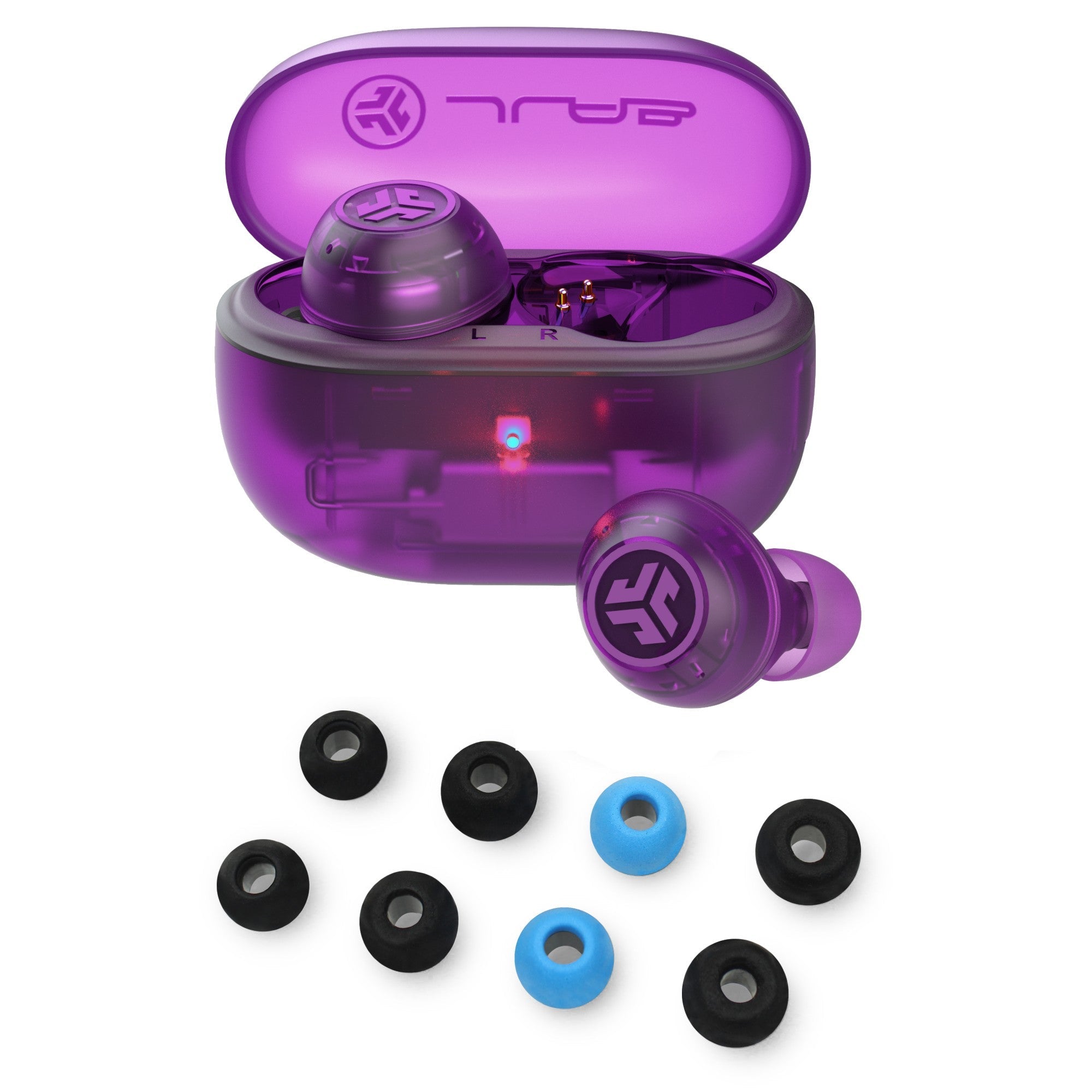 Go Pop ANC Transparent Teal + Tips - Transparent Purple